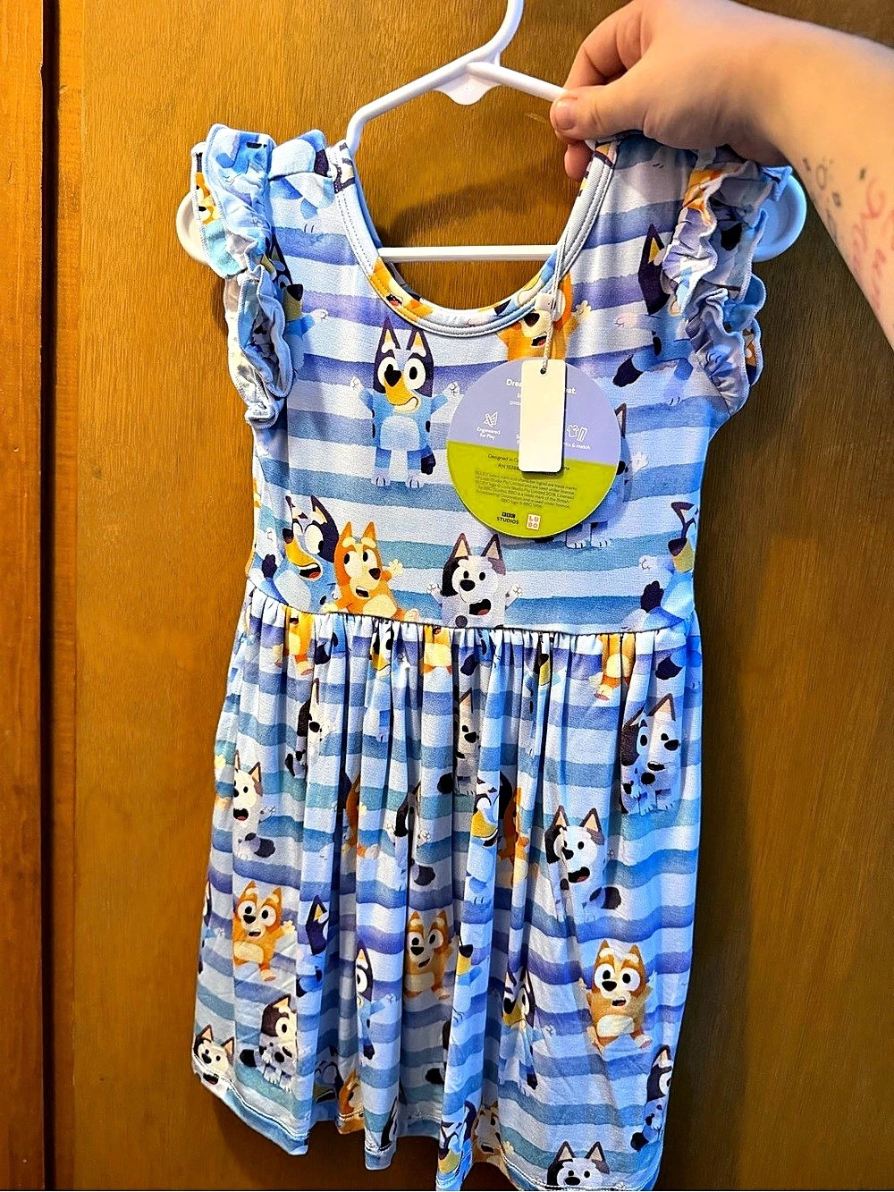 Little Sleepies Bluey Dance All Day Flutter Skater Dress